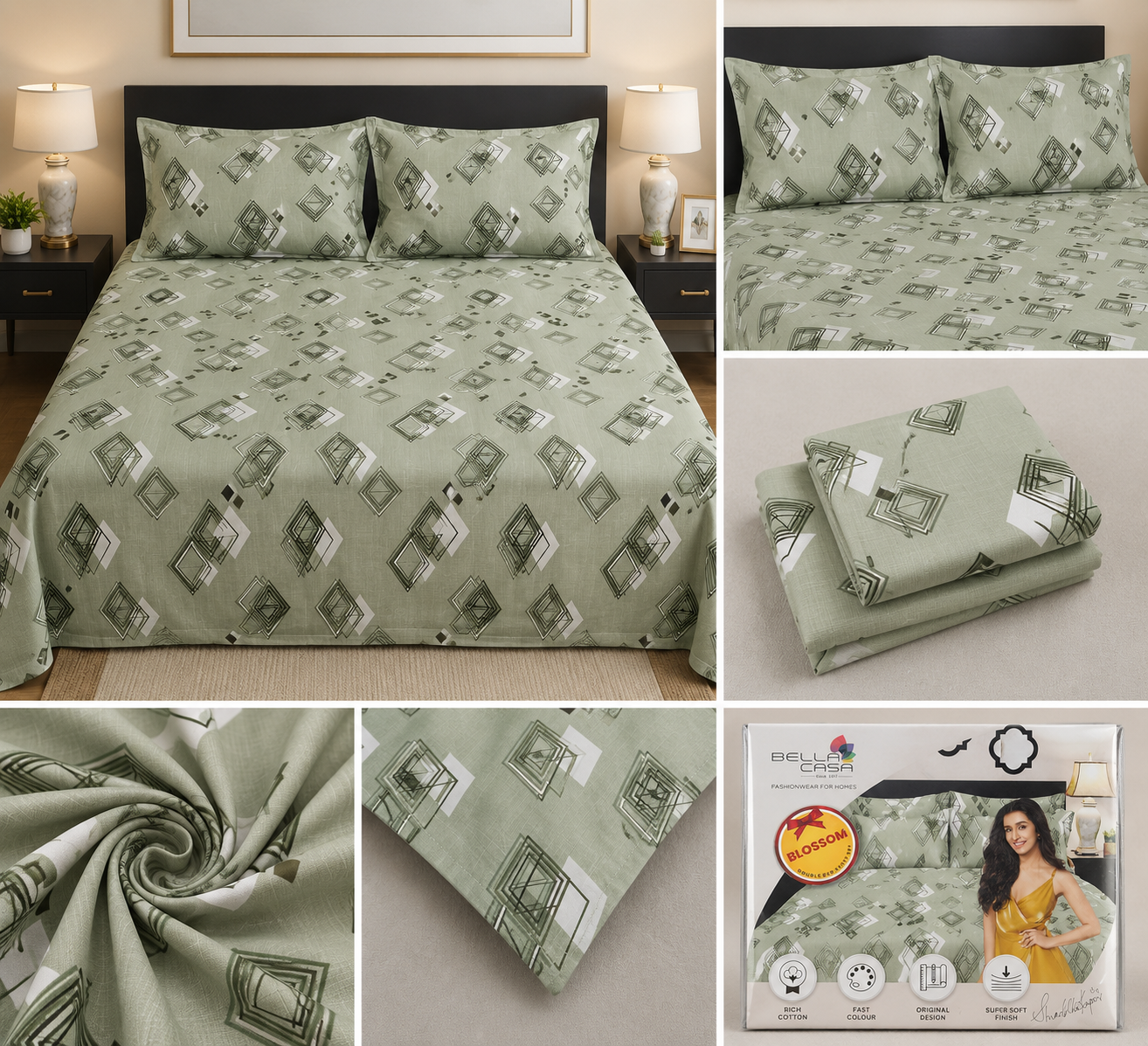 Bella C Blossom Bedsheet Set
