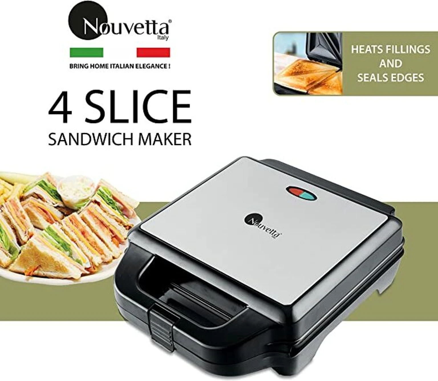 NOUVETTA  4 slice Sandwich Maker