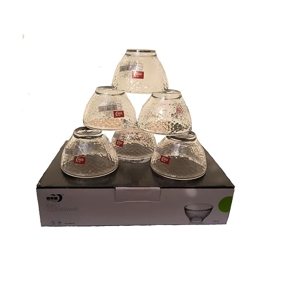 DELI Glass Bowl Small 6 Pcs 75 ML