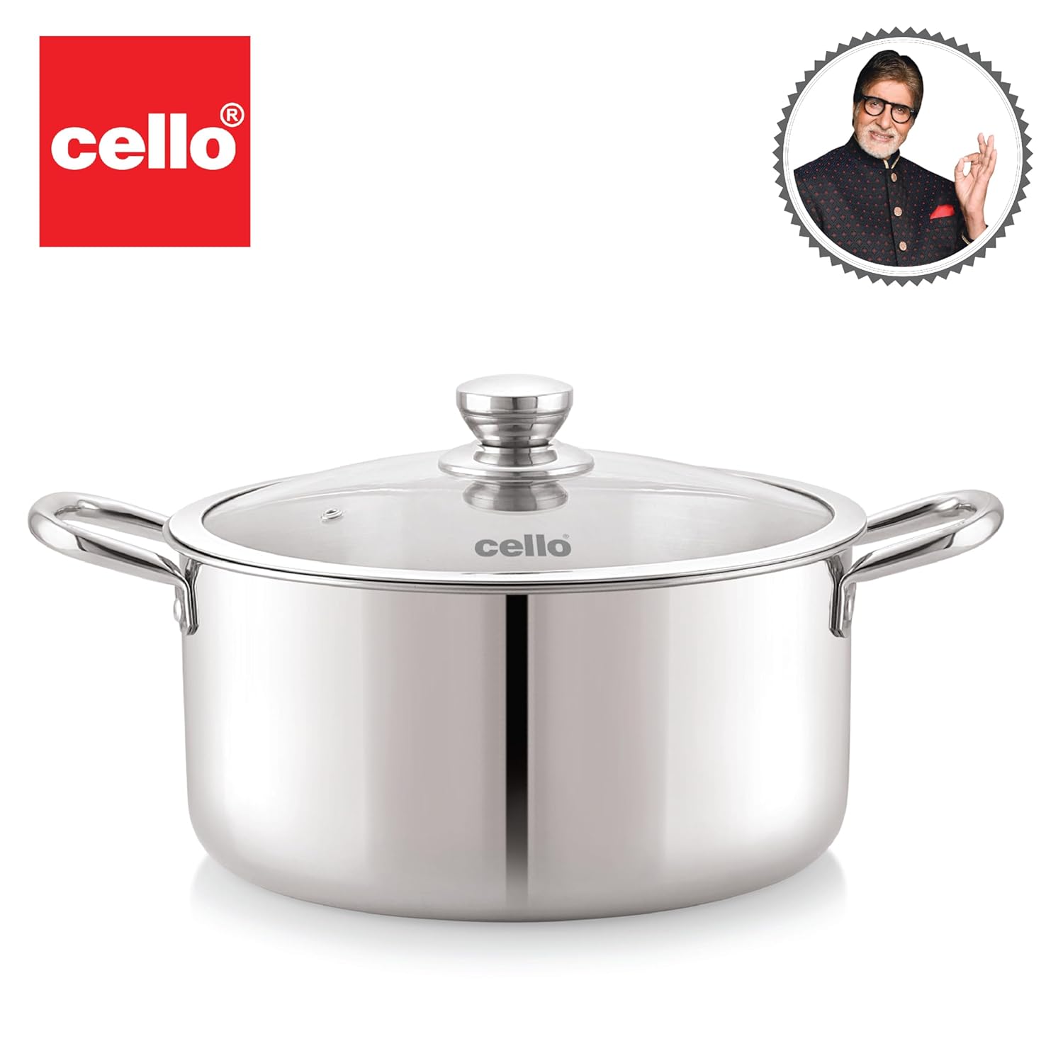 Cello Tri-Ply Stainless Steel Casserole