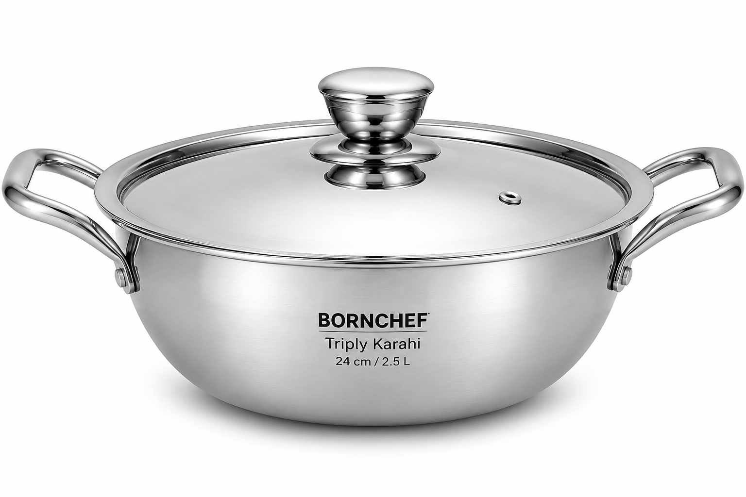 Bornchef Triply Karahi with Lid