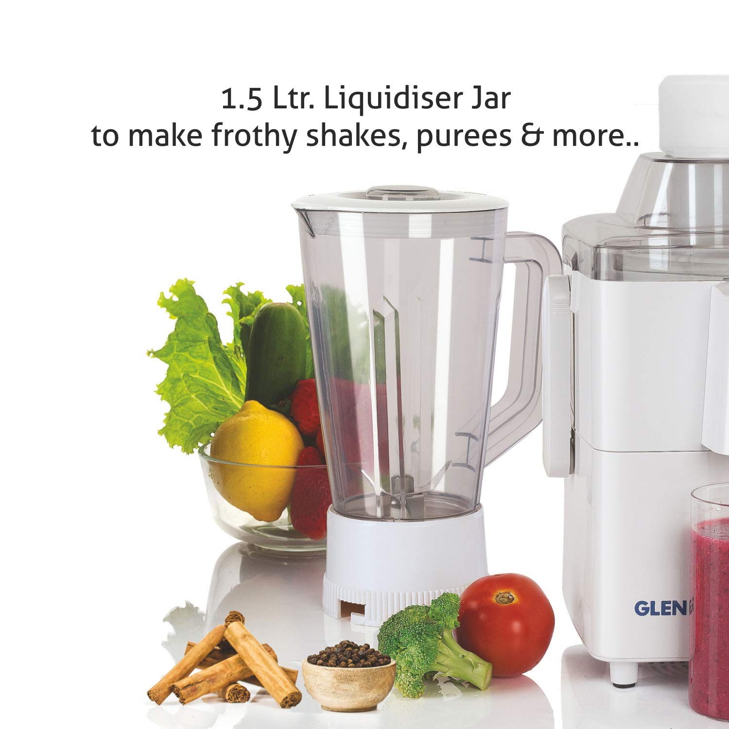 Glen SA4010 Juicer Mixer Grinder 2 Jar