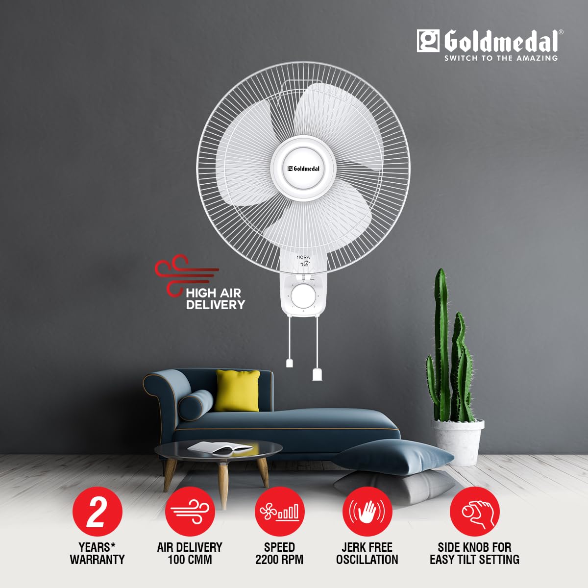 Goldmedal Gloria Wall Fan