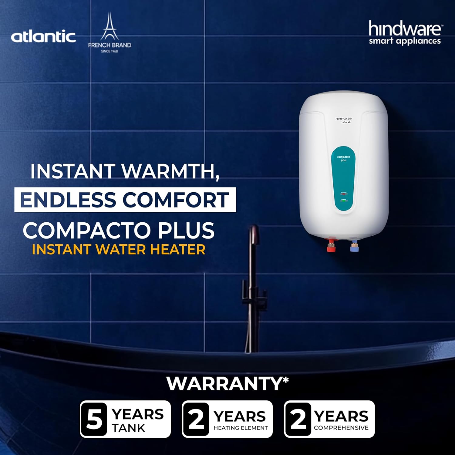 Hindware Atlantic Compact Plus 3L Instant Water Heater