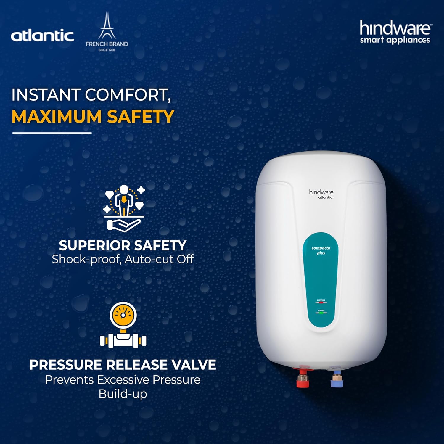 Hindware Atlantic Compact Plus 3L Instant Water Heater