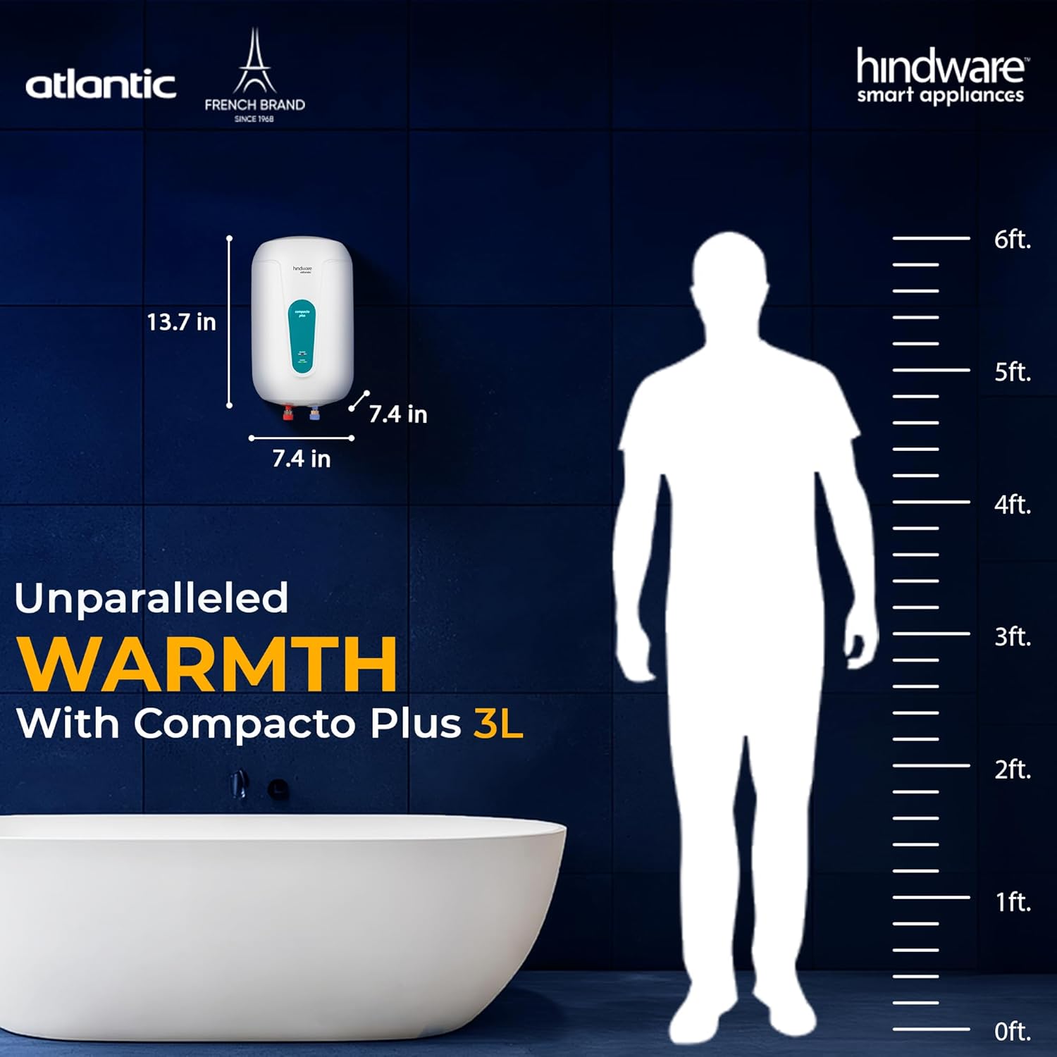 Hindware Atlantic Compact Plus 3L Instant Water Heater