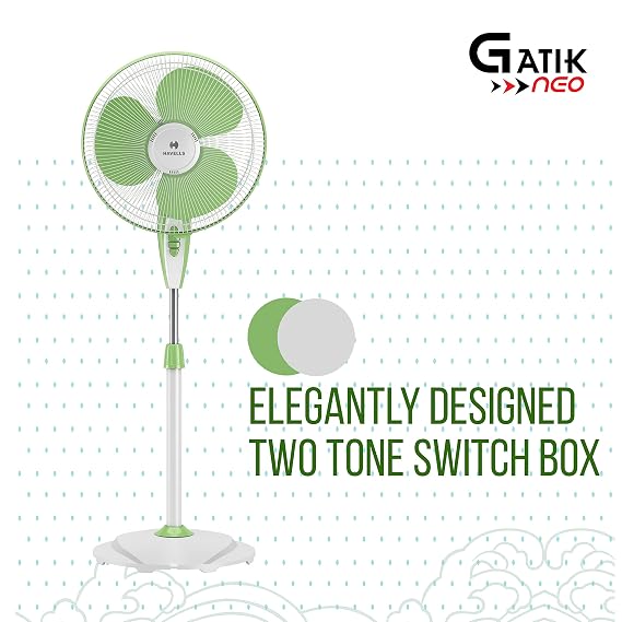 Havells Gatik Neo 400 mm white Aqua Pedestal Fan