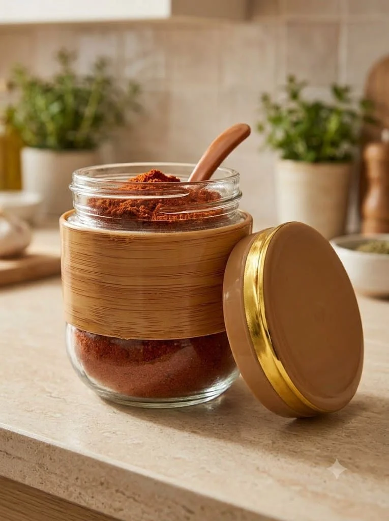 BC 4Pc Borosilicate Glass Storage Jar With Rack