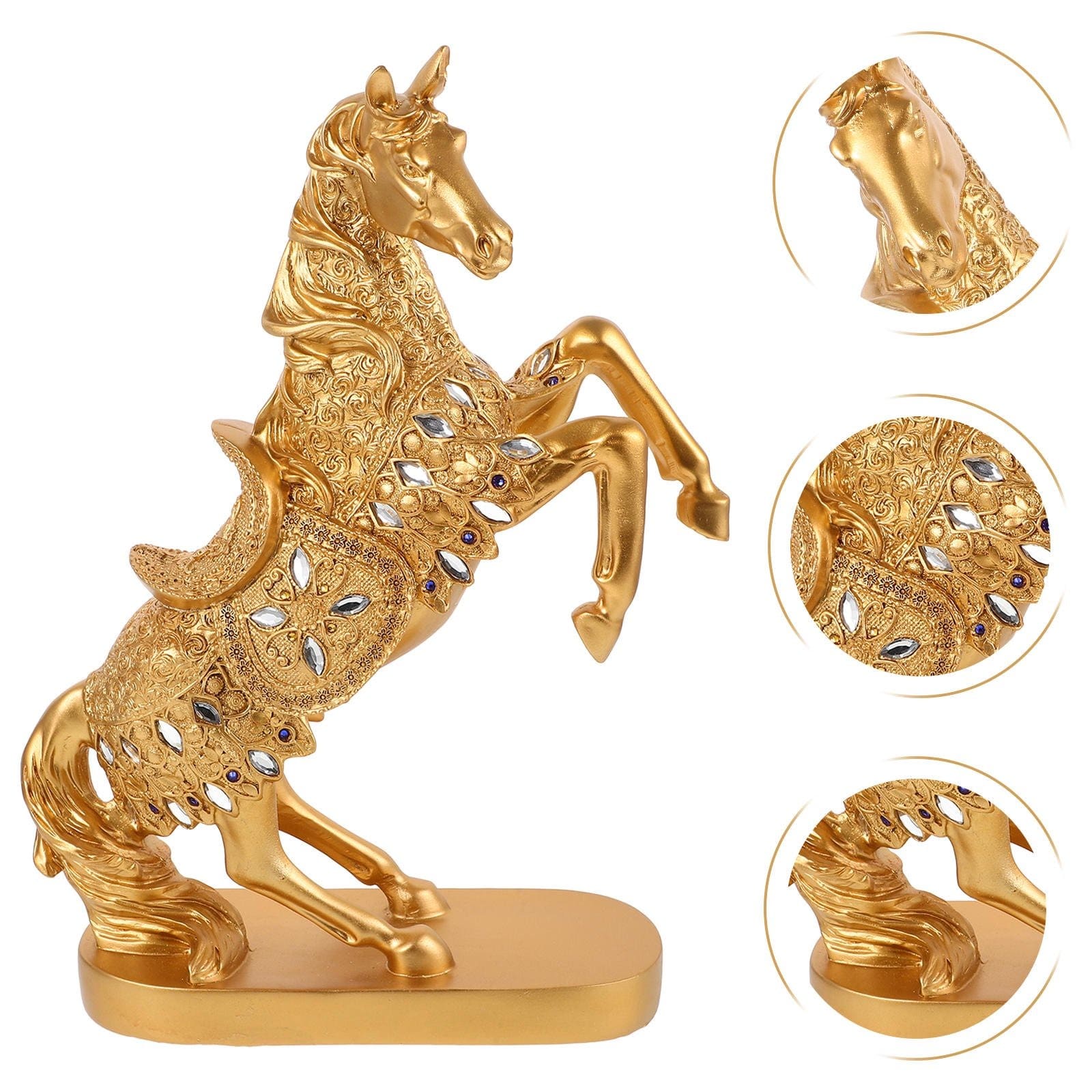 VK Statue Golden Hourse 1 Pc